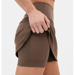 Girlfriend Collective Women's Skort Café Size Small High Rise Mini Tennis Skirt